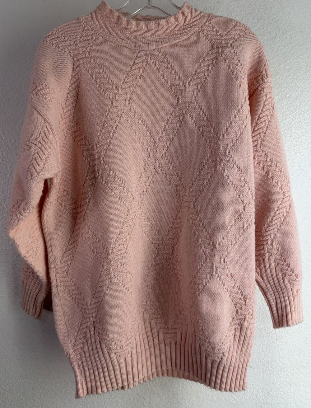 Beldoch Popper Pink Grandma Core Sweater Medium Vintage